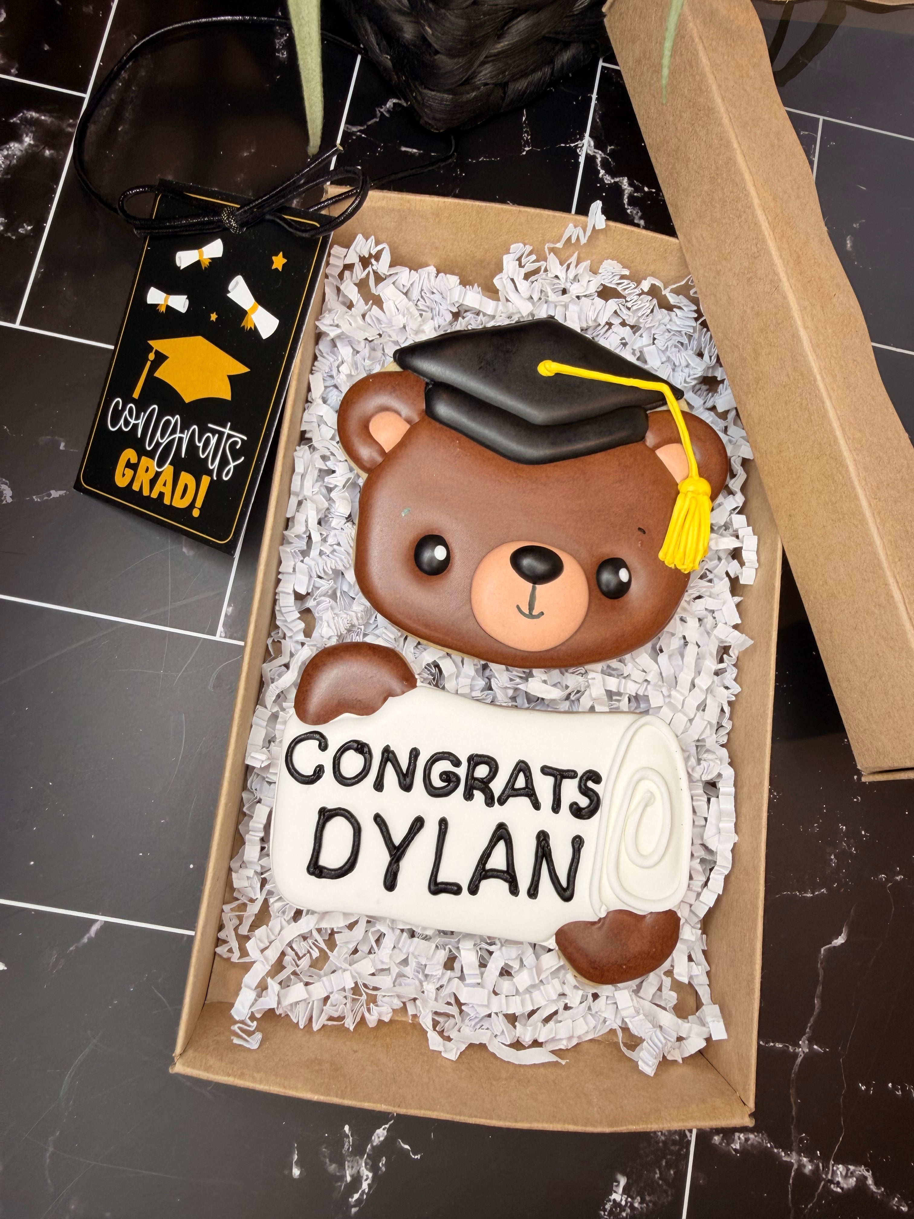 Bear Graduation Cookie Gift Box