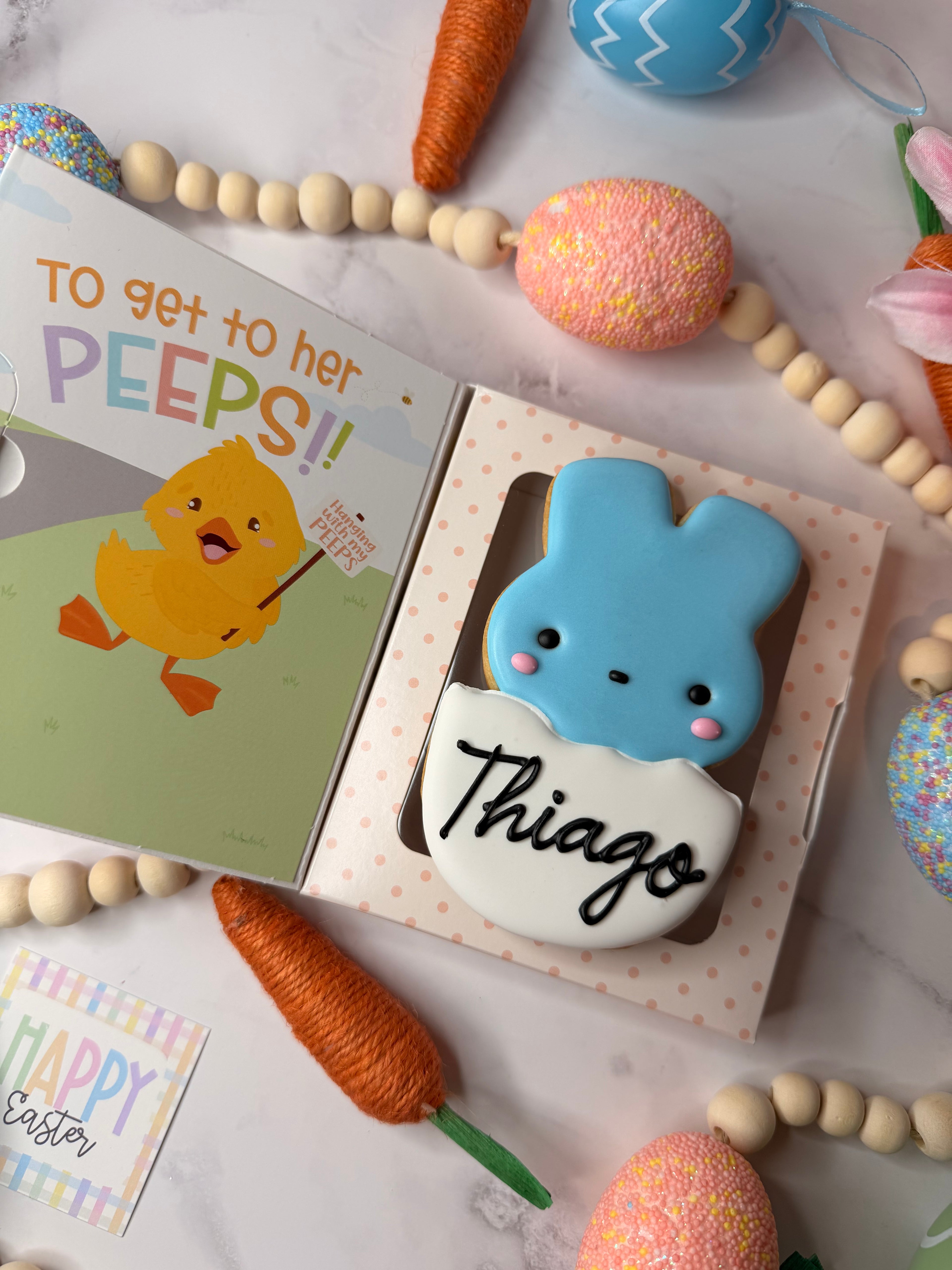 Personalized Easter Bunny Book Cookie 🐰📖