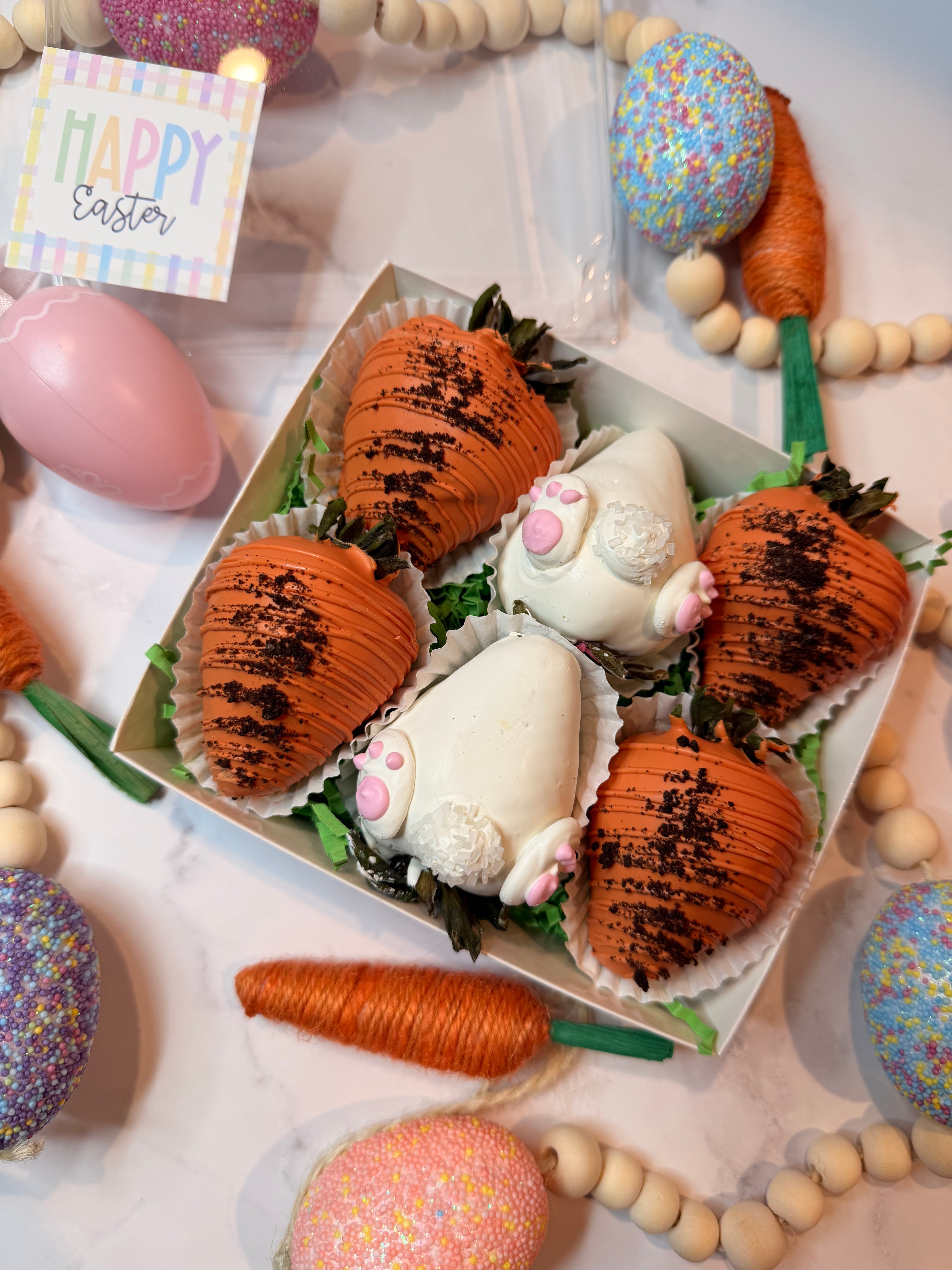 Bunny & Carrot Easter Strawberries 🐰🥕