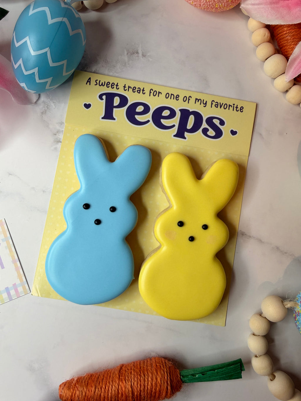 Blue & Yellow Peeps Bunny Cookie Set 🐰💛💙