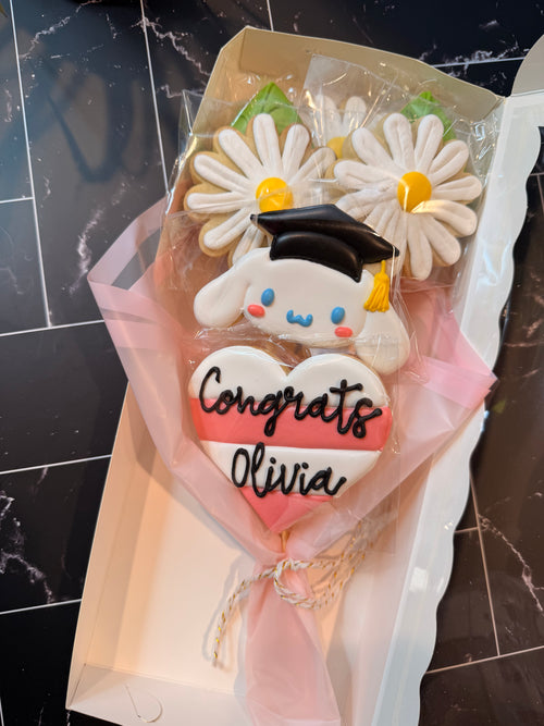 Cinnamoroll Graduation Cookie Bouquet