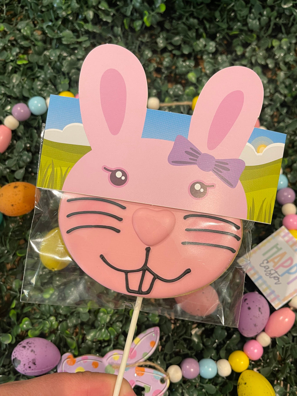 Pink Easter Bunny Cookie Pop 🐰🌸 Limited Easter Special – Only $3.50