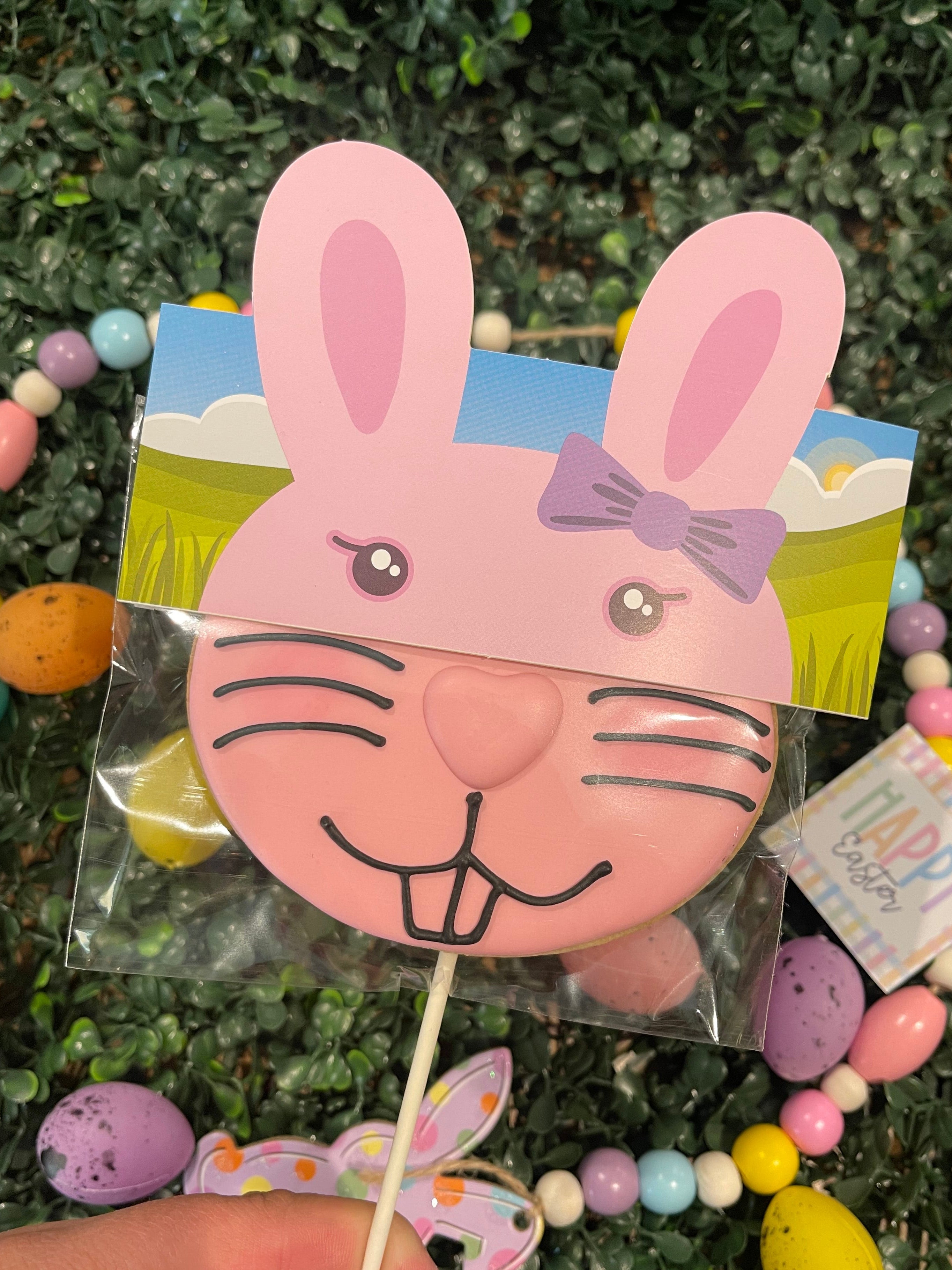 Pink Easter Bunny Cookie Pop 🐰🌸 Limited Easter Special – Only $3.50