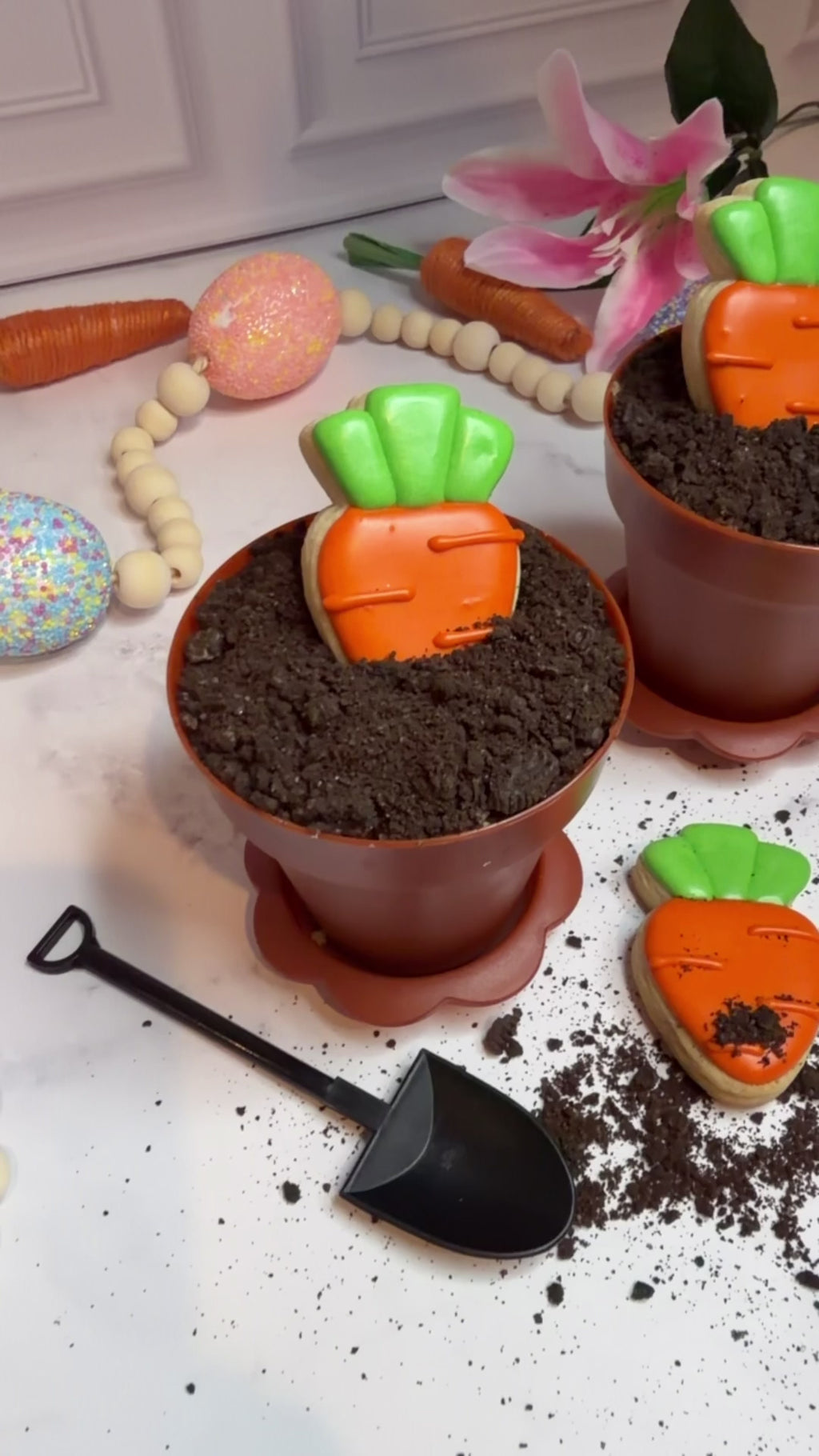 Chocolate Carrot Garden Pot Cake 🥕🌱