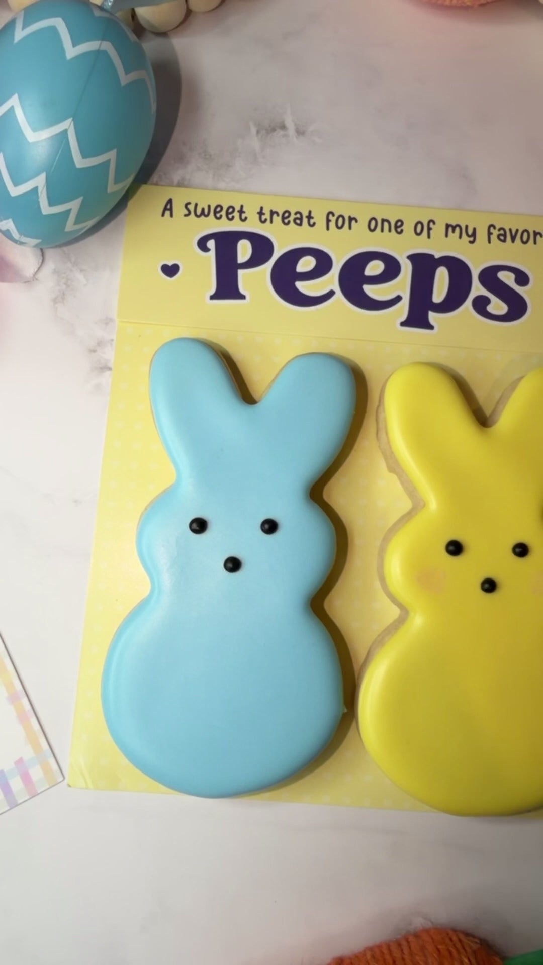 Blue & Yellow Peeps Bunny Cookie Set 🐰💛💙