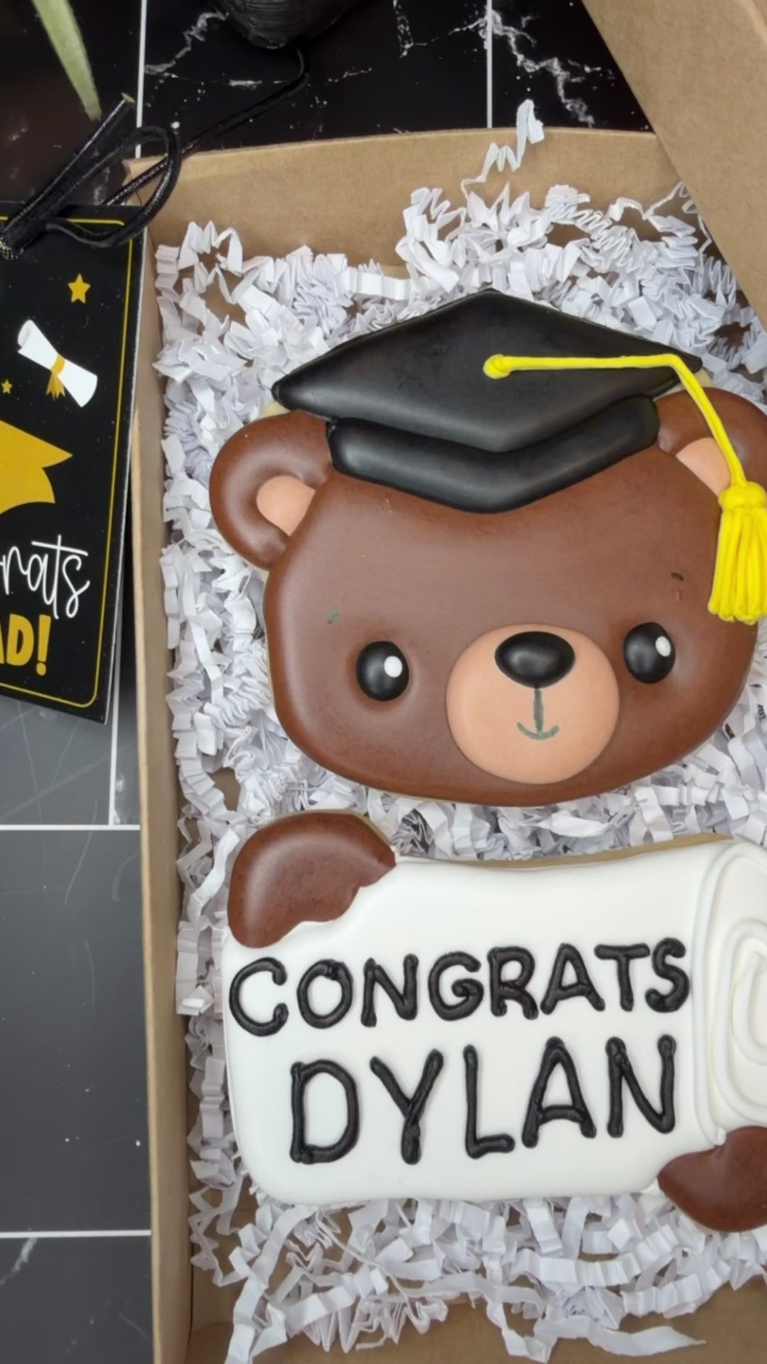 Bear Graduation Cookie Gift Box