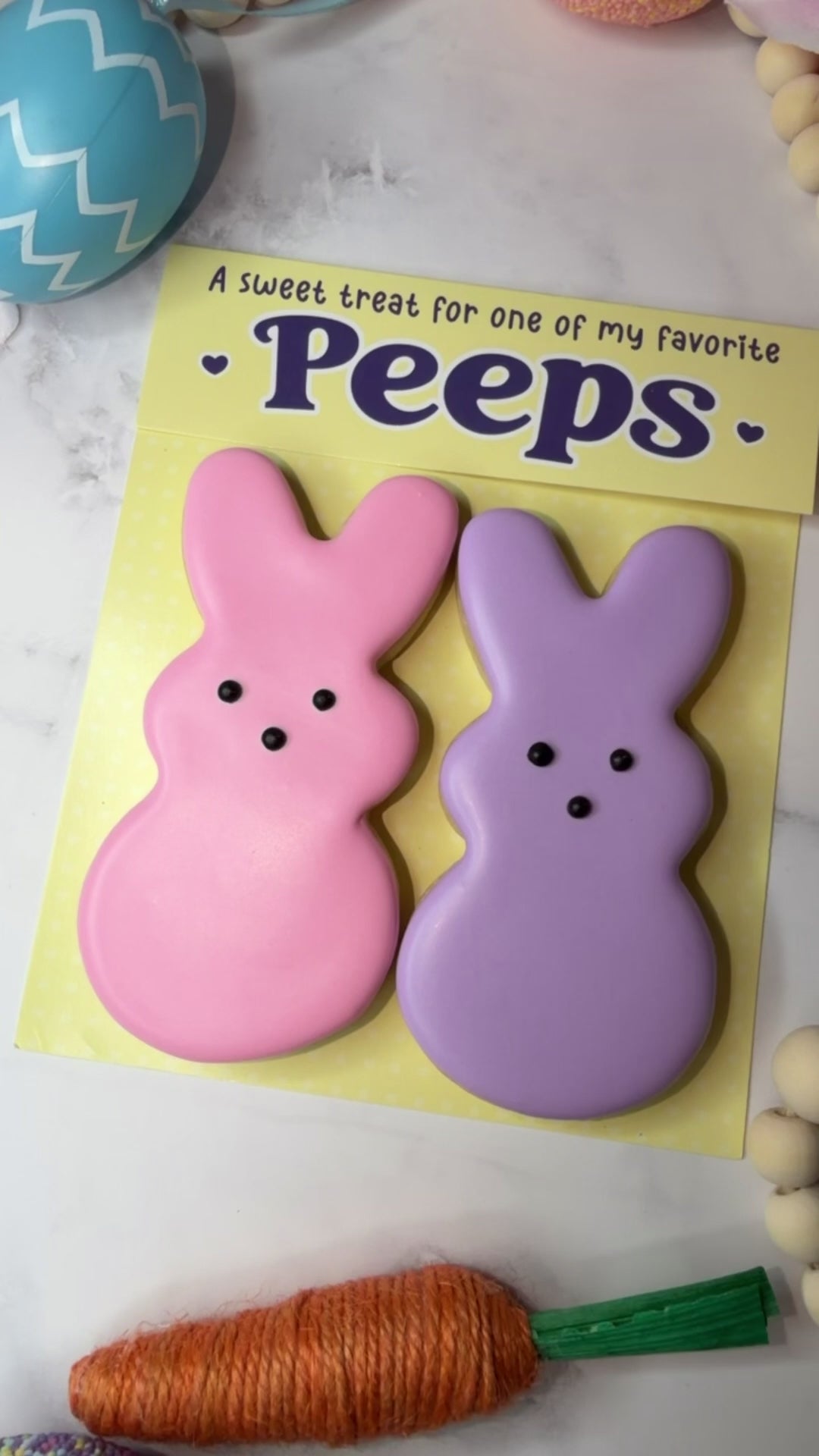 Pink & Purple Peeps Bunny Cookie Set 🐰💗💜