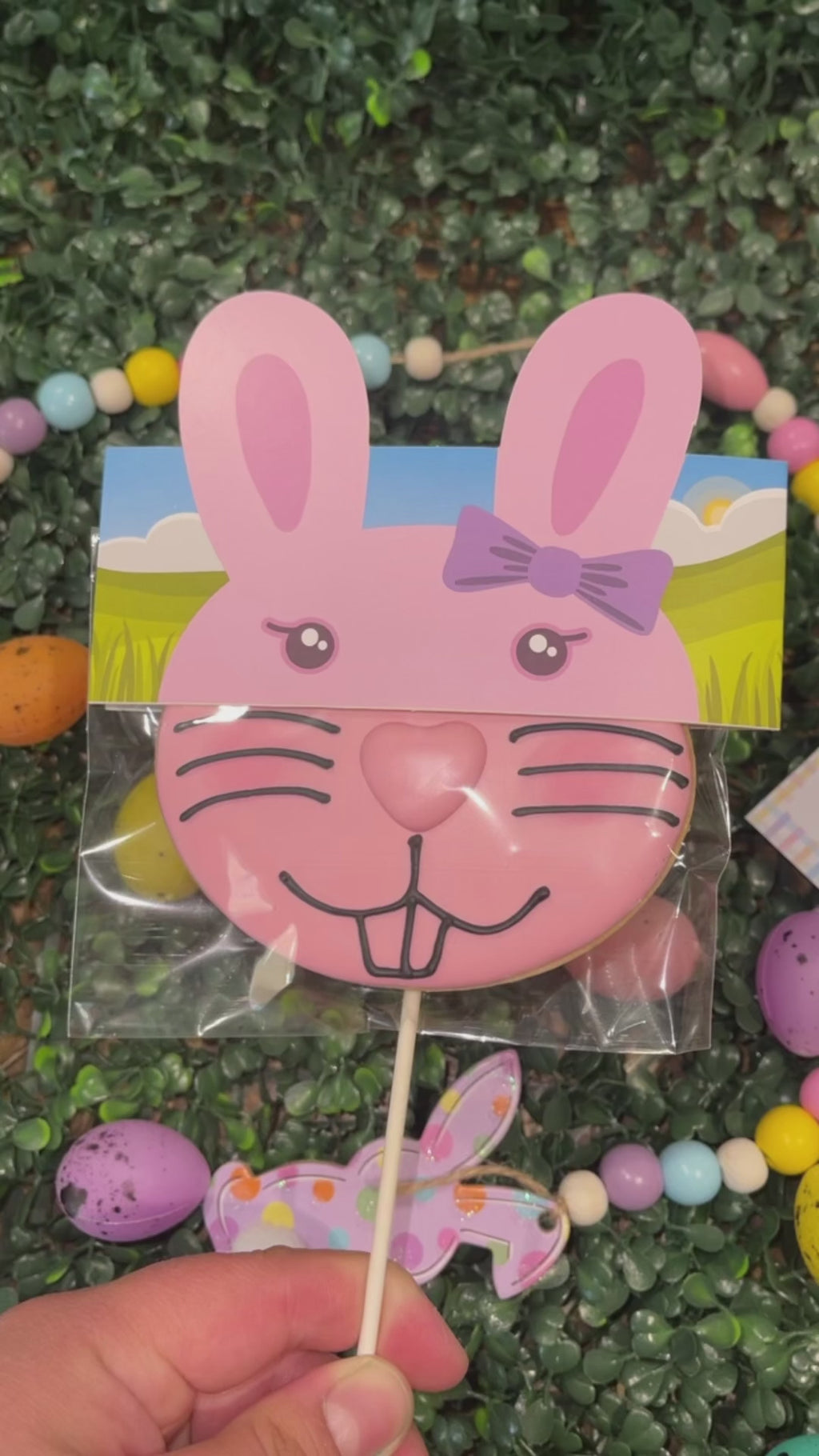 Pink Easter Bunny Cookie Pop 🐰🌸 Limited Easter Special – Only $3.50