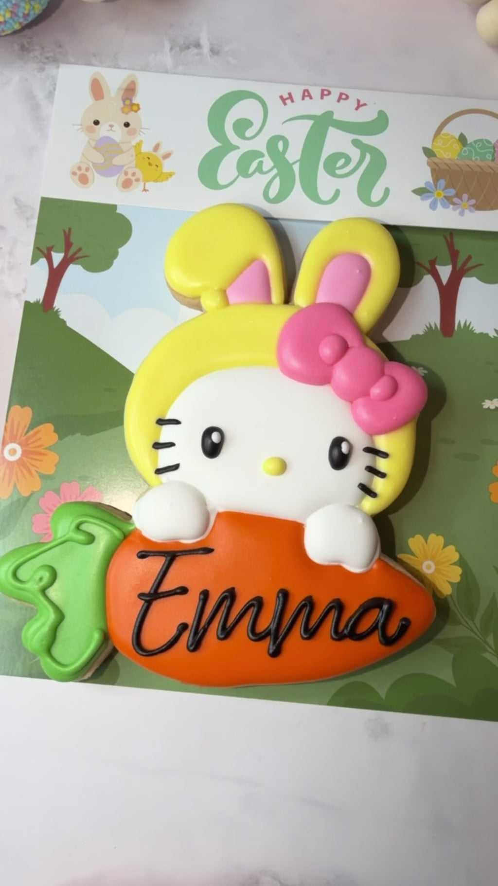 Hello Kitty Bunny Personalized Cookie 🐰🎀